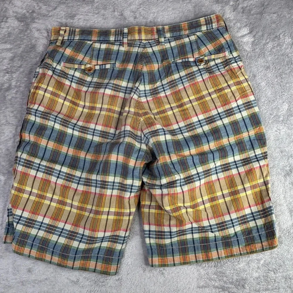 Polo Ralph Lauren Reversible Shorts Mens 34 Khaki Plaid Carpenter Chino Utility